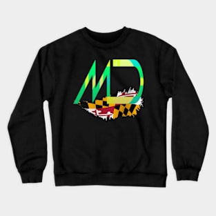 MD STATE FLAG DESIGN Crewneck Sweatshirt